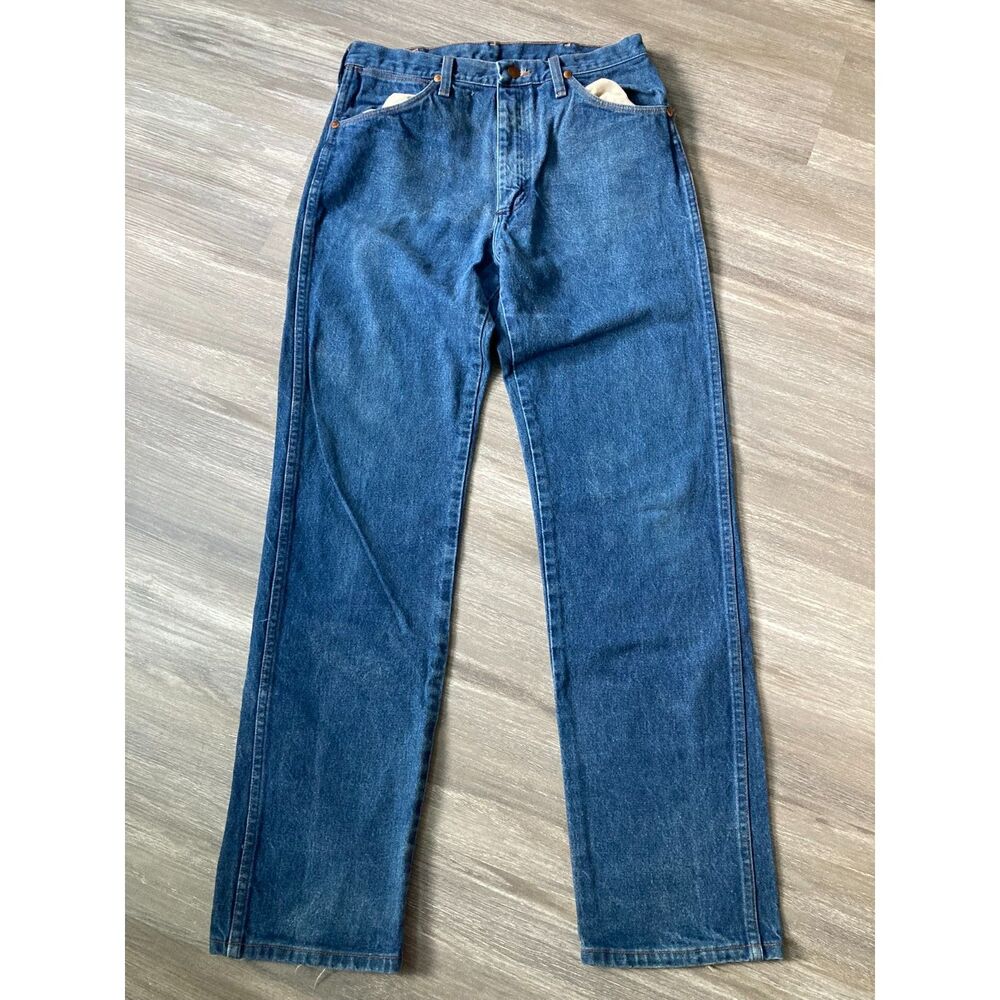 Vintage Wrangler 13MWZ Cowboy Rodeo Cut USA Made Men's Blue Jeans Medium 30x32